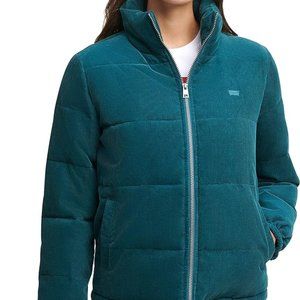 Levi's Women's Teal Zoe Corduroy Puffer Jacket - XS